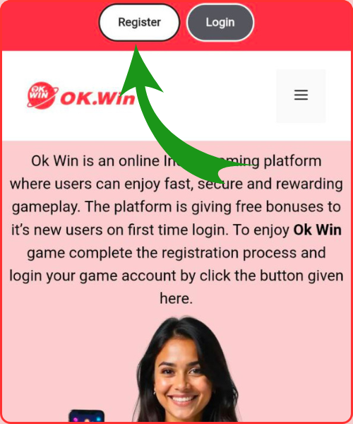 Ok Win Register: Step 1